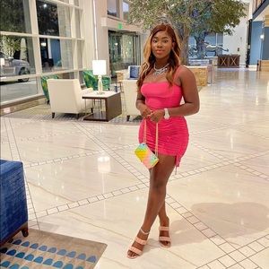 I Love Pink Mini Bodycon Gown